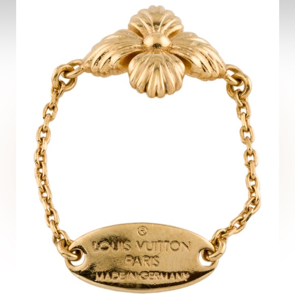 Louis Vuitton 2020 Blooming Strass Gold Plated Ring Size 7 - Picture 6 of 8